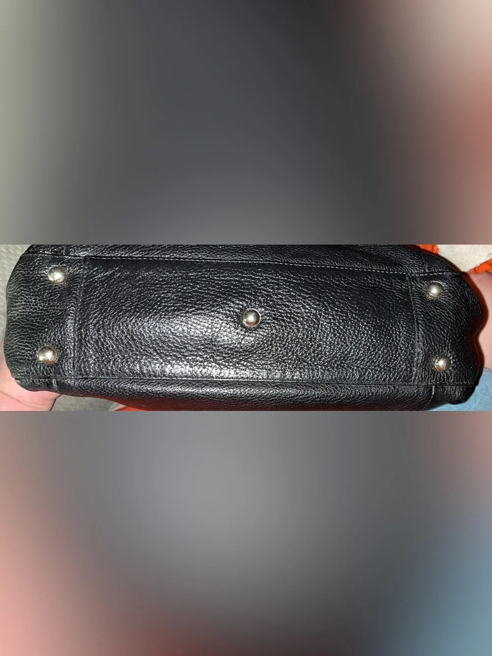 Furla Black Leather Shoulder Bag With Expandable Sides